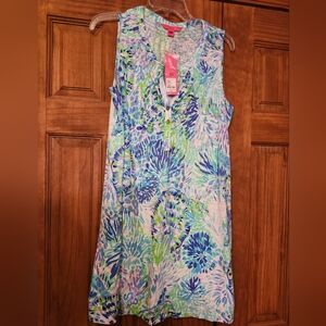 NWT Lilly Pulitzer Essie Dress, Shell of a Party, Large